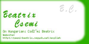 beatrix csemi business card